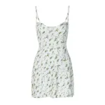  V-Neck Smocked Smock Dress for Beach Vacation, Daily Wear, Party - Cute Floral Sundress for Women