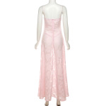Elegant Strapless Square Neck Evening Gown