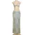 Women's Halter Neck Beaded Chain Detail Bodycon Backless Mini Dress