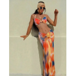 Women's Halter Neck Beaded Chain Detail Bodycon Backless Mini Dress
