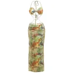 Women's Halter Neck Beaded Chain Detail Bodycon Backless Mini Dress