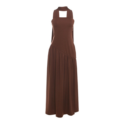 Elegant Wrap-Collar Solid Color Bodycon Midi Dress 01