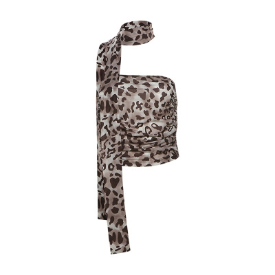 New Leopard Print Scarf & Tube Top Set for Women 01