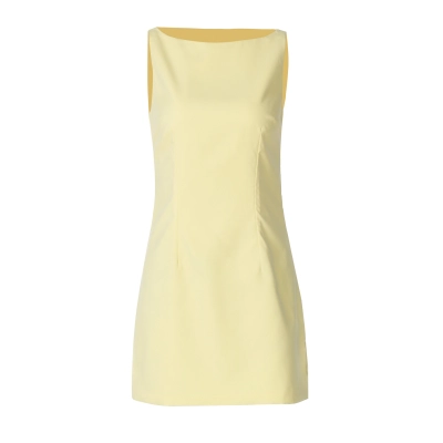 Sleeveless Back Zip Short Fitted Dress 01