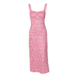Sexy Bohemian Resort Style Mini Floral Print Halter Swing Dress