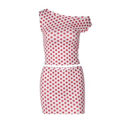 Stylish Print Unique Sleeve Top and Pencil Skirt Set 01