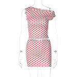 Stylish Print Unique Sleeve Top and Pencil Skirt Set