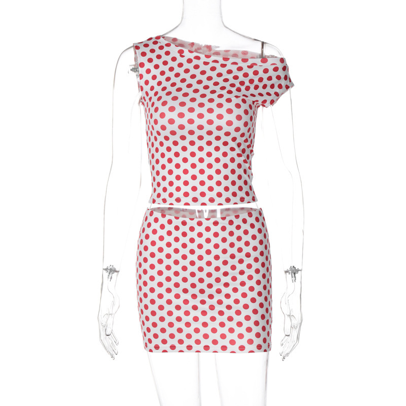 Stylish Print Unique Sleeve Top and Pencil Skirt Set
