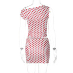 Stylish Print Unique Sleeve Top and Pencil Skirt Set