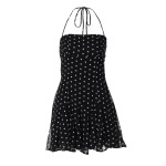 European & Instagram Style Sweet Polka Dot Ruffle Mini Dress