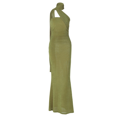 Sexy Strapless Sleeveless Bodycon Maxi Dress with Ties 01