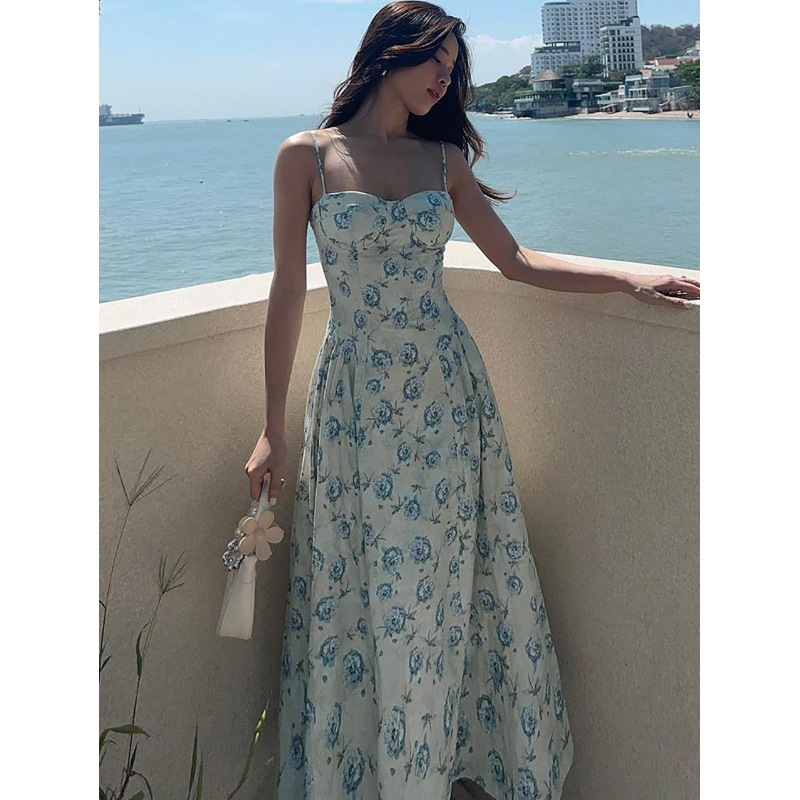 Sweet Wrap Bodice Floral Spaghetti Strap Bodycon Mini Dress