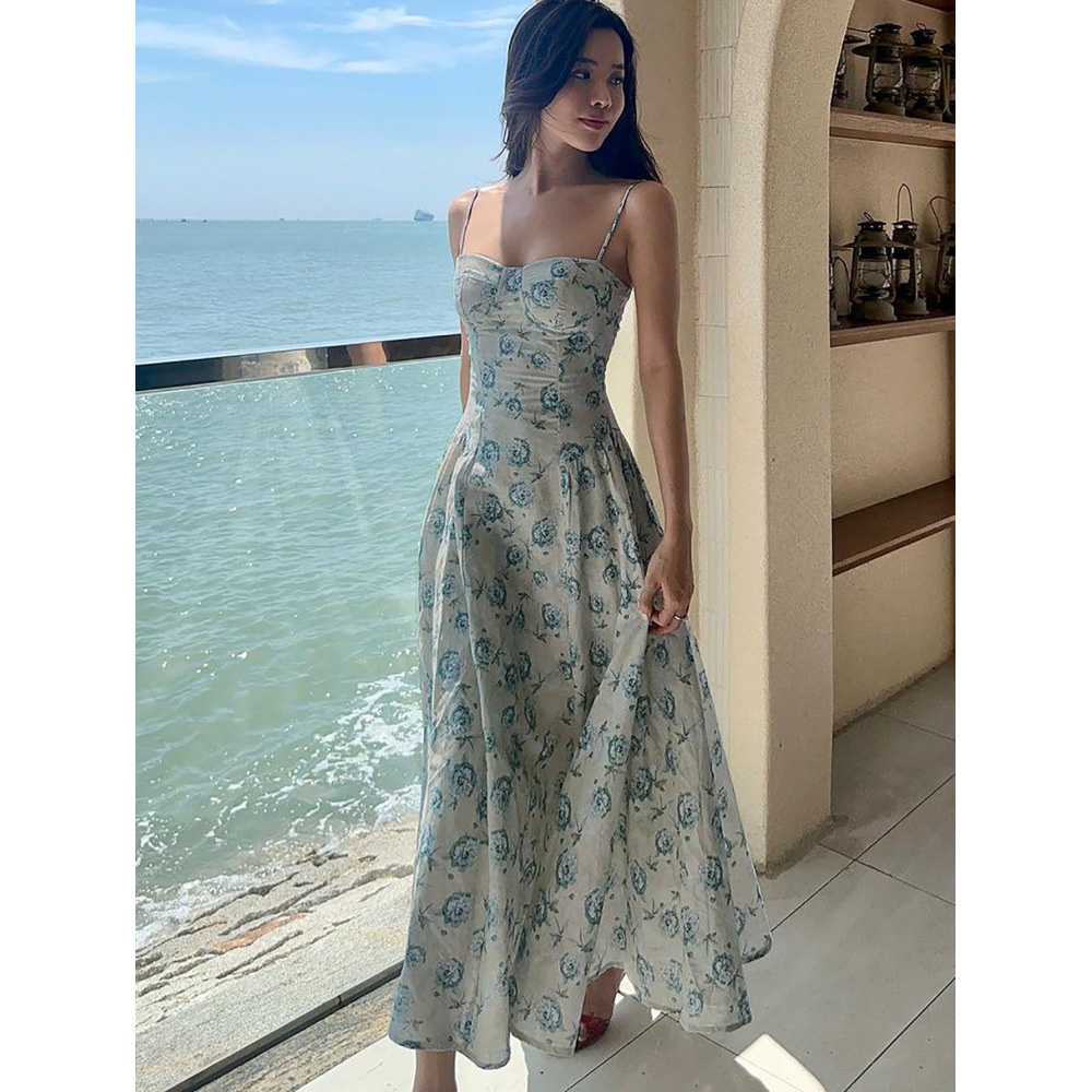 Sweet Wrap Bodice Floral Spaghetti Strap Bodycon Mini Dress
