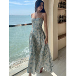 Sweet Wrap Bodice Floral Spaghetti Strap Bodycon Mini Dress