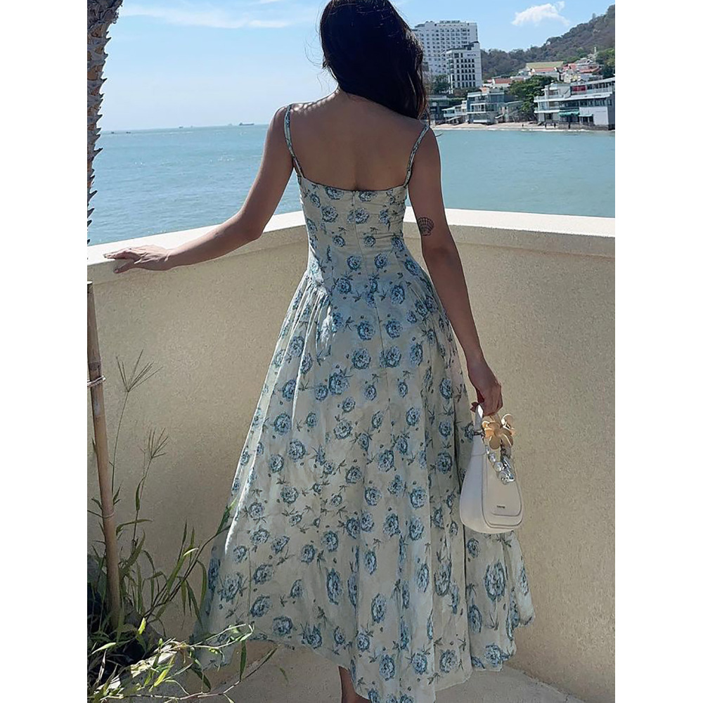 Sweet Wrap Bodice Floral Spaghetti Strap Bodycon Mini Dress