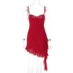 Elegant Sequined Ruffle Halter Neck Bodycon Midi Dress