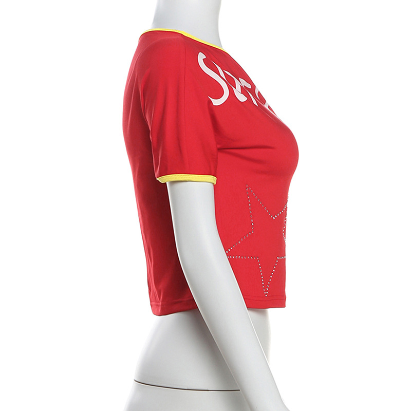 Edgy Asymmetrical Shoulder Crop Top