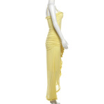 Elegant Sexy Backless Chiffon Spaghetti Strap Maxi Dress