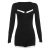 Sexy Deep V-Neck Color-Blocked Knit Jumpsuit 