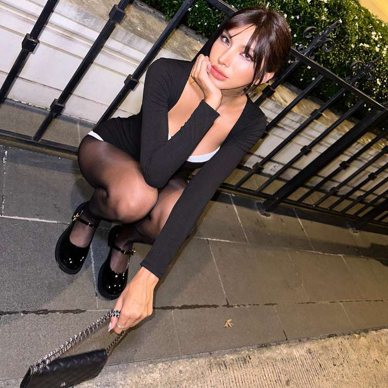 Sexy Deep V-Neck Color-Blocked Knit Jumpsuit 