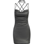 Knit Spaghetti Strap Open Back Mini Dress