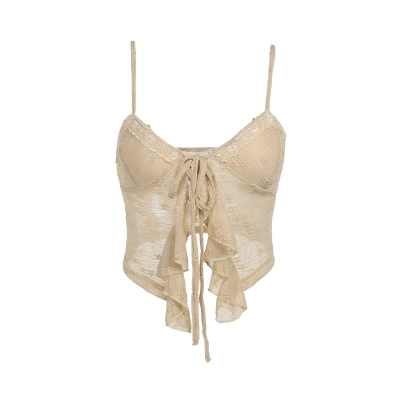 Women's Sexy Fitted Lace Tank Top for Summer, Party & Streetwear 01