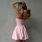 Off-the-Shoulder Strapless A-Line Mini Dress