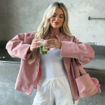 Suede Fleece Long Sleeve Jacket