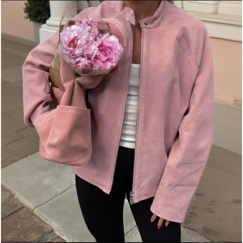 Suede Fleece Long Sleeve Jacket