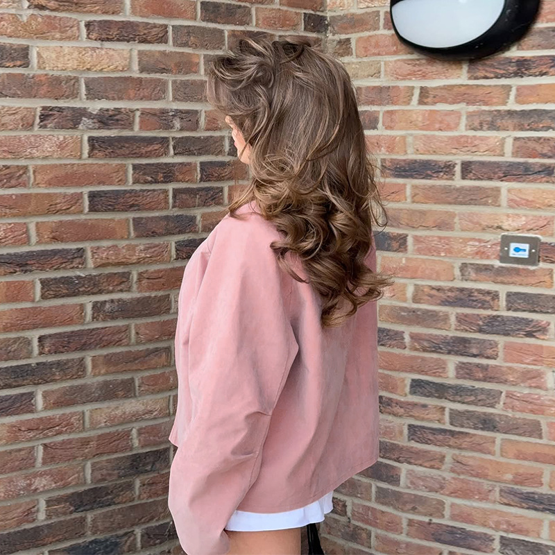 Suede Fleece Long Sleeve Jacket