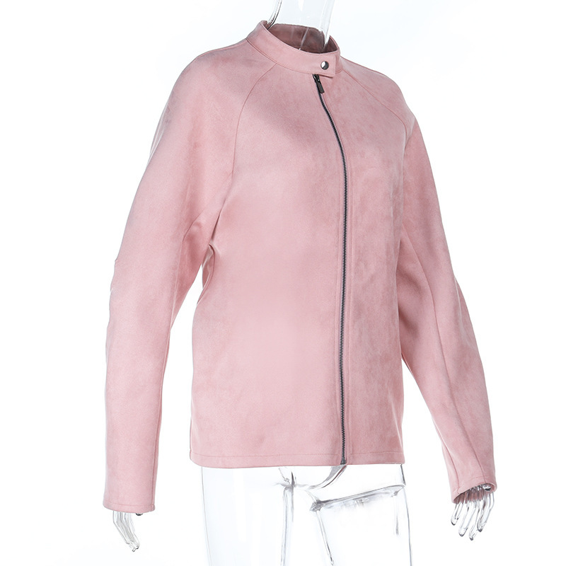 Suede Fleece Long Sleeve Jacket