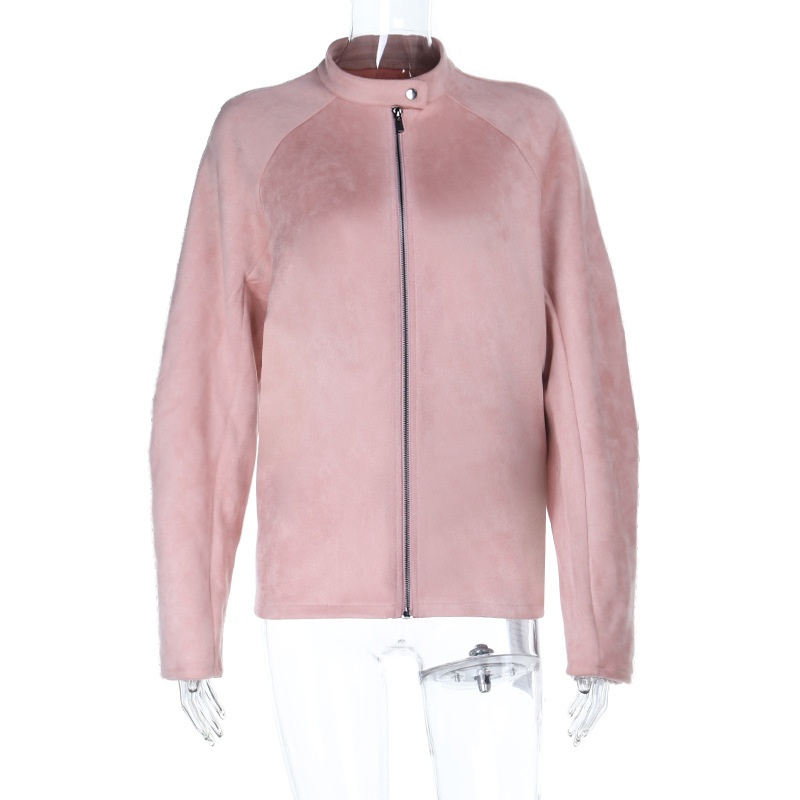 Suede Fleece Long Sleeve Jacket