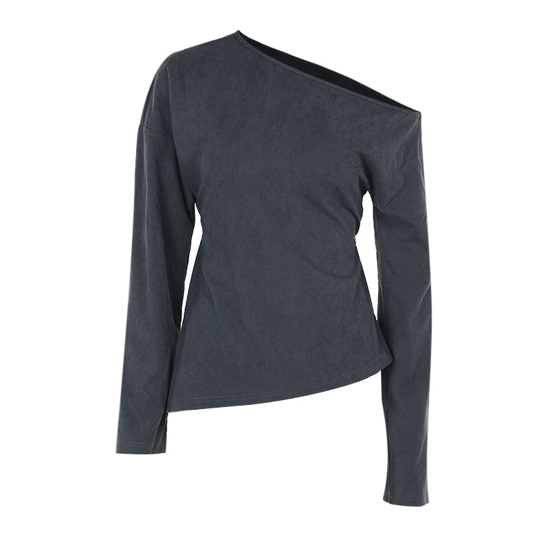 Off-Shoulder Knit Long Sleeve Top 