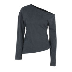 Off-Shoulder Knit Long Sleeve Top 