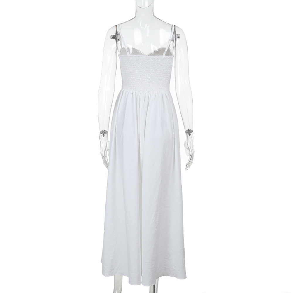 Waist-Cinched Strapless Long Dress