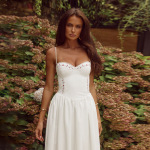 Waist-Cinched Strapless Long Dress