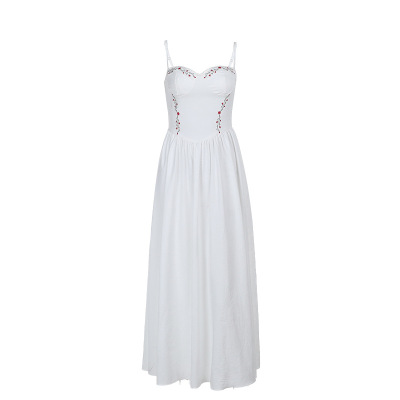 Waist-Cinched Strapless Long Dress 01