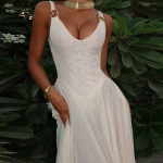 Chiffon Overlay A-Line Dress