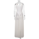 Chiffon Overlay A-Line Dress