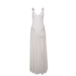 Chiffon Overlay A-Line Dress