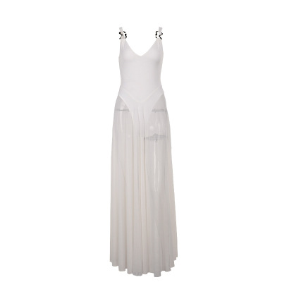 Chiffon Overlay A-Line Dress 01