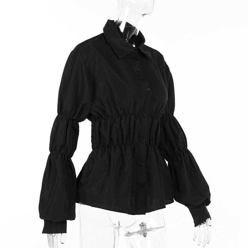 Women's Ruffled Long Sleeve Blouse 2025 New Fashion V-Neck Dressy Casual Shirt