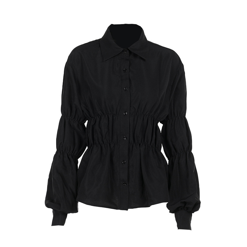 Women's Ruffled Long Sleeve Blouse 2025 New Fashion V-Neck Dressy Casual Shirt