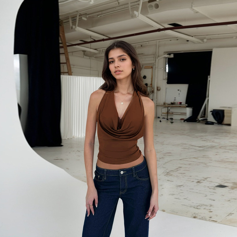 Women's Sexy Deep V-Back Camisole Top