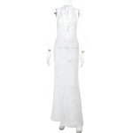 Women's Strapless Mermaid Dress 2025 Summer New European Style Jacquard Beach Dress