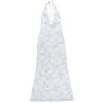 Women's Strapless Mermaid Dress 2025 Summer New European Style Jacquard Beach Dress