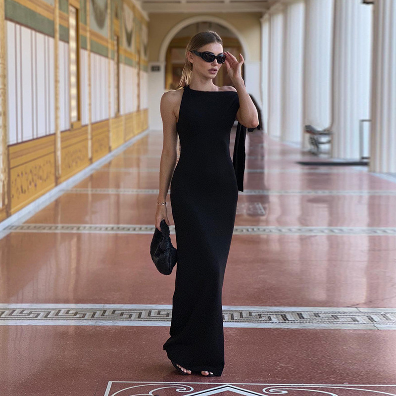 Wrap Detail Bodycon Long Dress