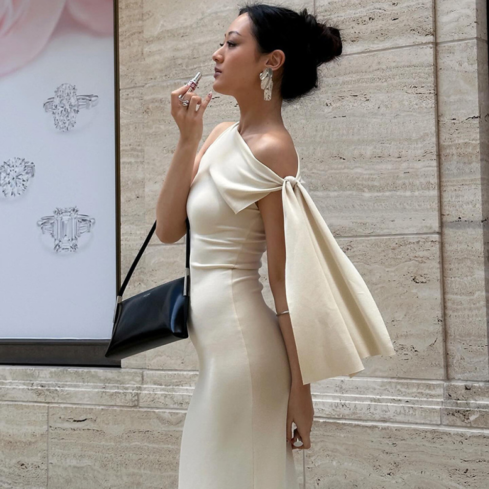 Wrap Detail Bodycon Long Dress