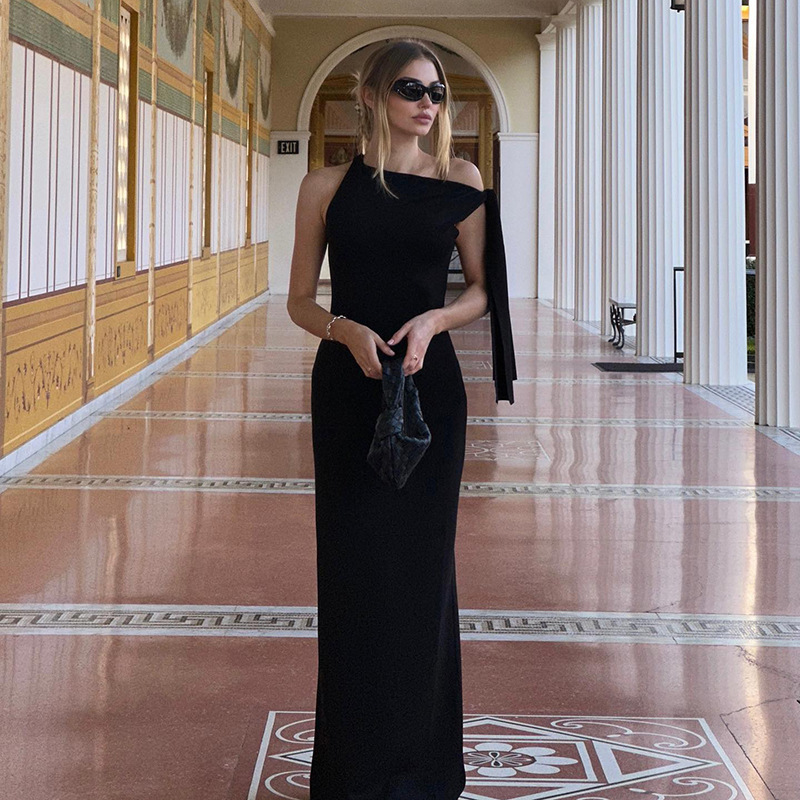Wrap Detail Bodycon Long Dress