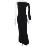 Wrap Detail Bodycon Long Dress
